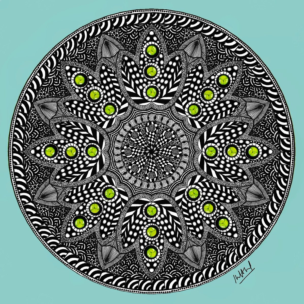 mindlessmoron's tweet photo. The world locked up, 
No normal to go back to, 
This too shall pass.

#mandala #mandalas #mandalart  #zendala #zendalas #zendalaart #zentangle #zentangles #zentangled #zentangleart #doodle #doodles #doodler #koregaonpark #pune #puneart #QuarantineAndChill #quarantineart https://t.co/l1euTewnKQ