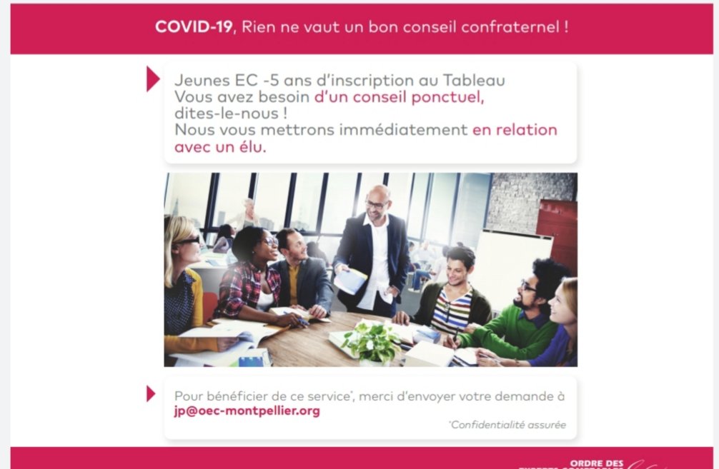 🗣Petit rappel sur le dispositif mis en place par l'ordre : 

💥Vous avez des interrogations, des doutes etc.

💥Ne restez pas seul !

💥 Envoyez votre message à jp@oec-montpellier.org

💥 La mise en relation rapide et confidentielle  avec un élu est assurée 

Bon courage ! 😊💪