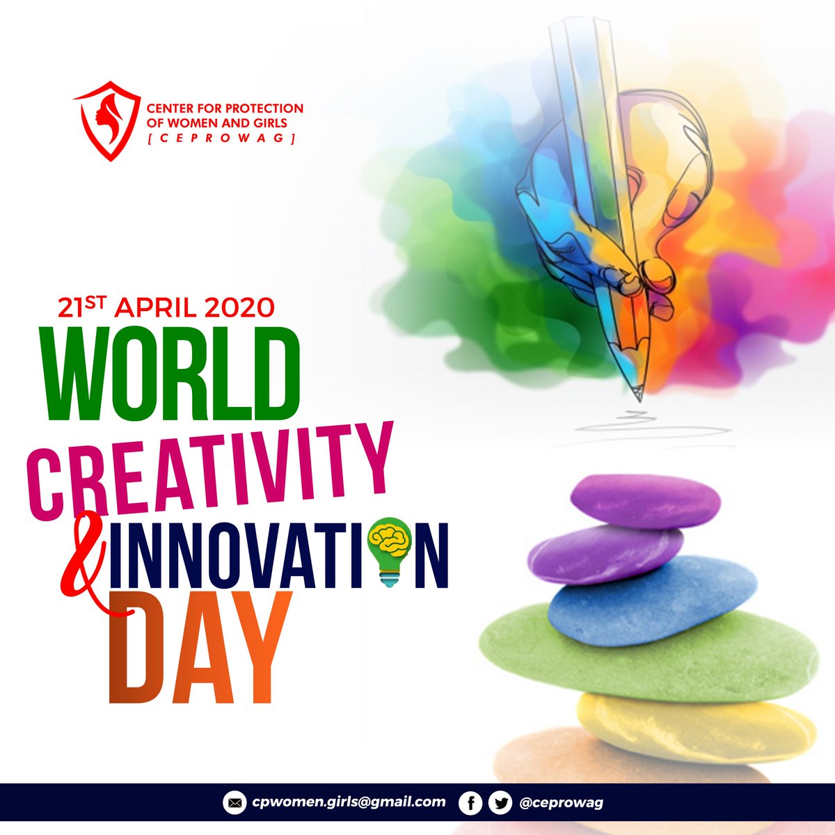 Leveraging Creativity & Innovation is a great way to build our world and provide solutions to the most pressing global problems such as poverty eradication, Protection/Prevention from any form of Violence against women and girls, and many more... #WCID #WCID2020 #CeprowagCares