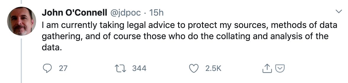 Next, something you should be deeply suspicious of in a thread is "more to come..." with some vague claim about legal protections, that this responsible person apparently didn't bother to do beforehand, particularly when OP is also tweeting about trying to build a bigger audience
