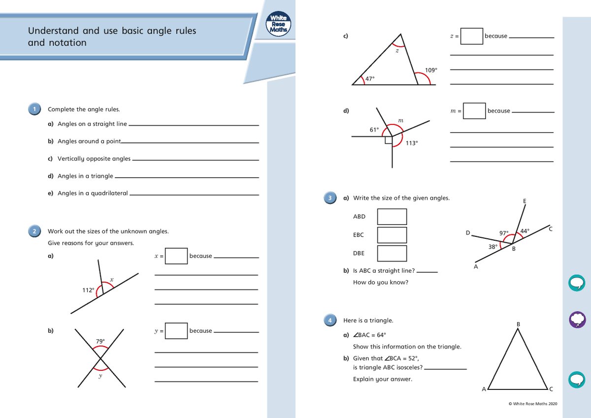 white rose maths on twitter 8 year 8 will be understanding and using basic angle rules and notation https t co deijttonnp mathseveryonecanathome homelearning year8 https t co b05bnmefjm twitter