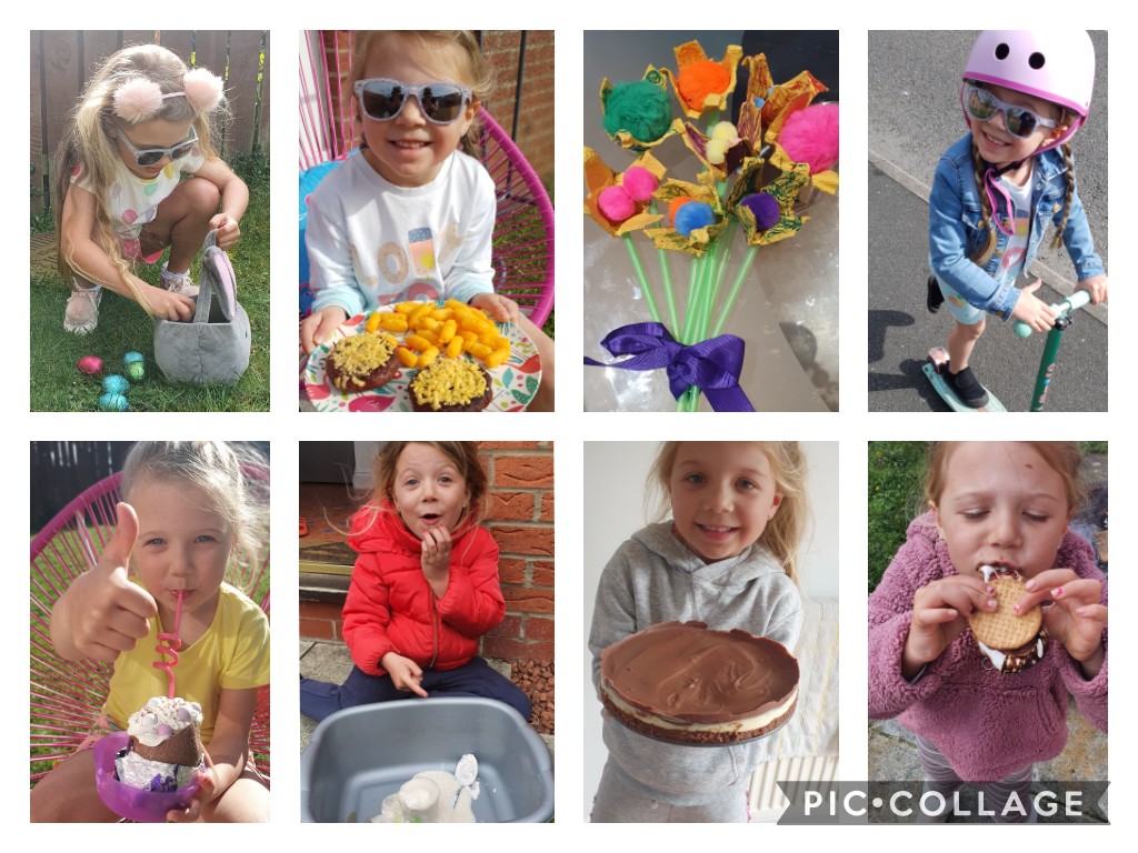 GETTiNGS_'s tweet photo. @OffWhiteMere Layla had a very busy "easter holidays" easter egg hunt, a bbq, arts &amp; crafts, easter egg milkshakes, experiments, baking &amp; a campfire with hot dogs, s'mores &amp; hotchocolate! 😋 https://t.co/fiiYzBpLde