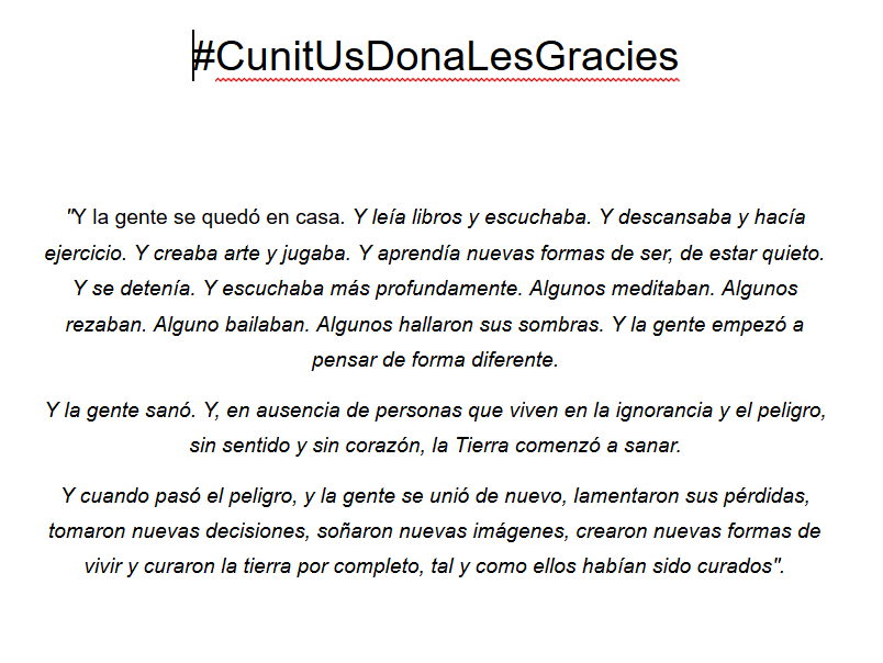 monparaiso's tweet photo. Molt content d'això! 👉https://t.co/OKgDiP25tO #ThisIsCunit #CunitUsDonaLesGracies #Cunit 😍 https://t.co/mb8enofRgE