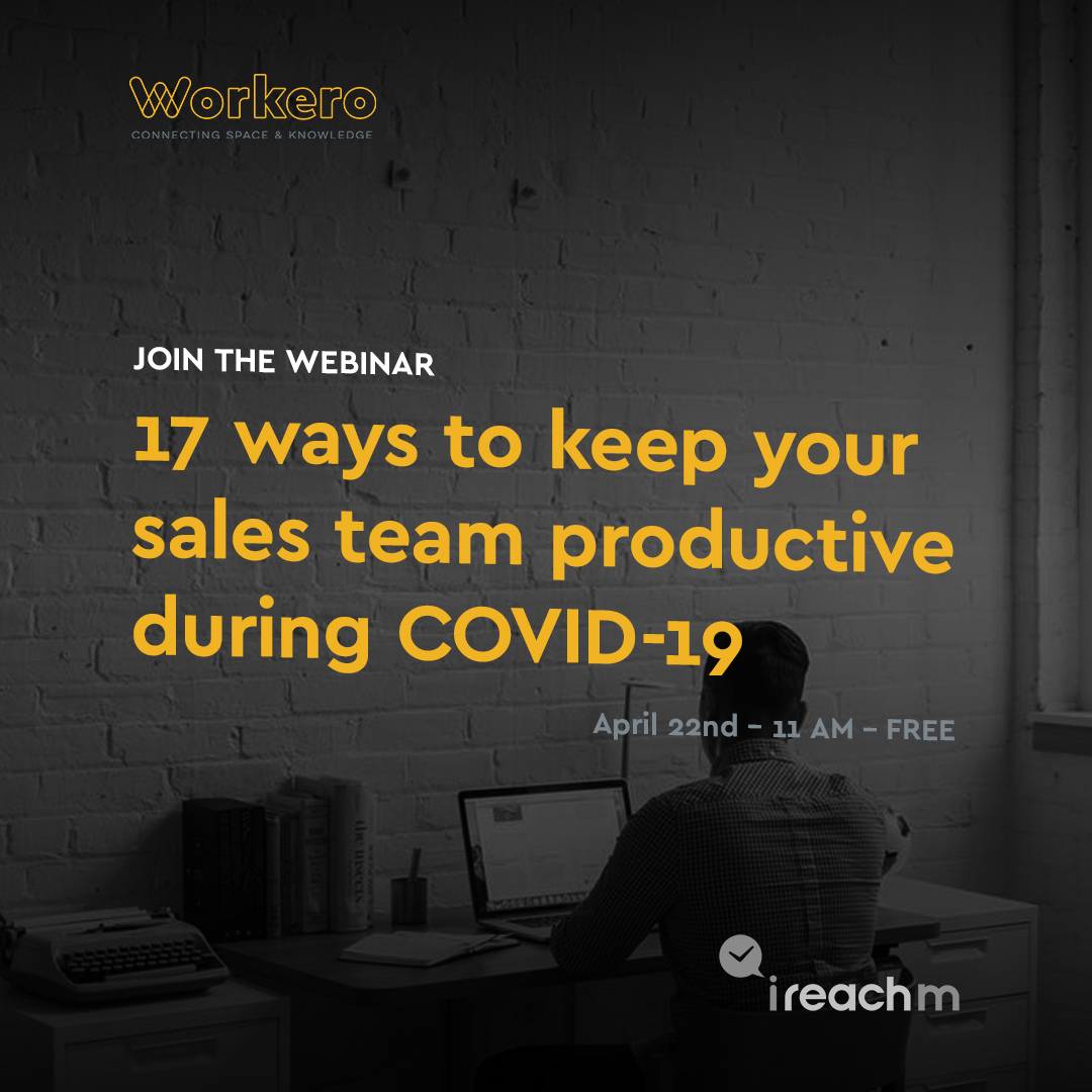 How is your sales team coping with working from home? Are they staying productive? 

✅Our partner <a href="/iReachm/">iReachm</a> is hosting a webinar on April 22 at 11 AM, giving you 17 life hacks which can immediately be implemented. 

Sign up for free here: bit.ly/2SaGJht