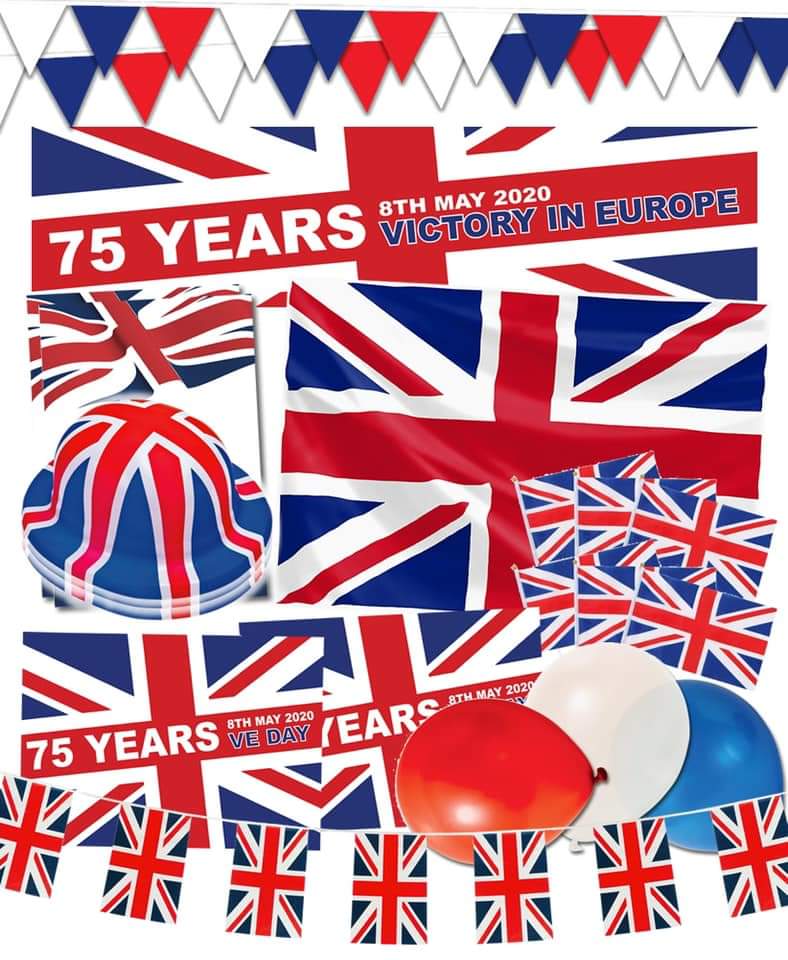 *Competition Time*75th Anniversary of VE Day is on Friday 8th May, we have a bank holiday for the day! While we are on lockdown let’s get making posters, banners, bunting etc to decorate our houses and make some money for Oliver while we are at it?! #VEDay  #Competition