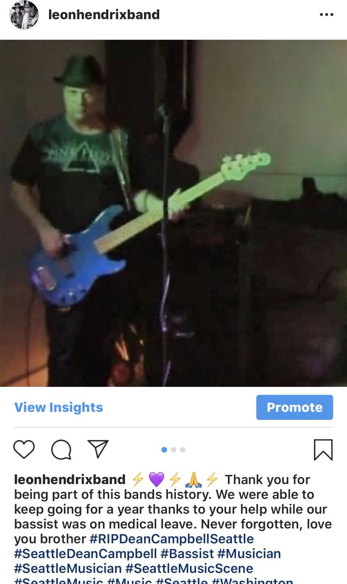 LeonHendrixBand's tweet photo. โก๏ธ๐โก๏ธ๐ Thank you for being part of this bands history. Weโre able to keep goin for a year thanks to your help while our bassist was on medical leave. Never forgotten, love you brother #SeattleDeanCampbell #Bassist #Musician #SeattleMusician #SeattleMusicScene #SeattleMusic https://t.co/3h94J2DxYI