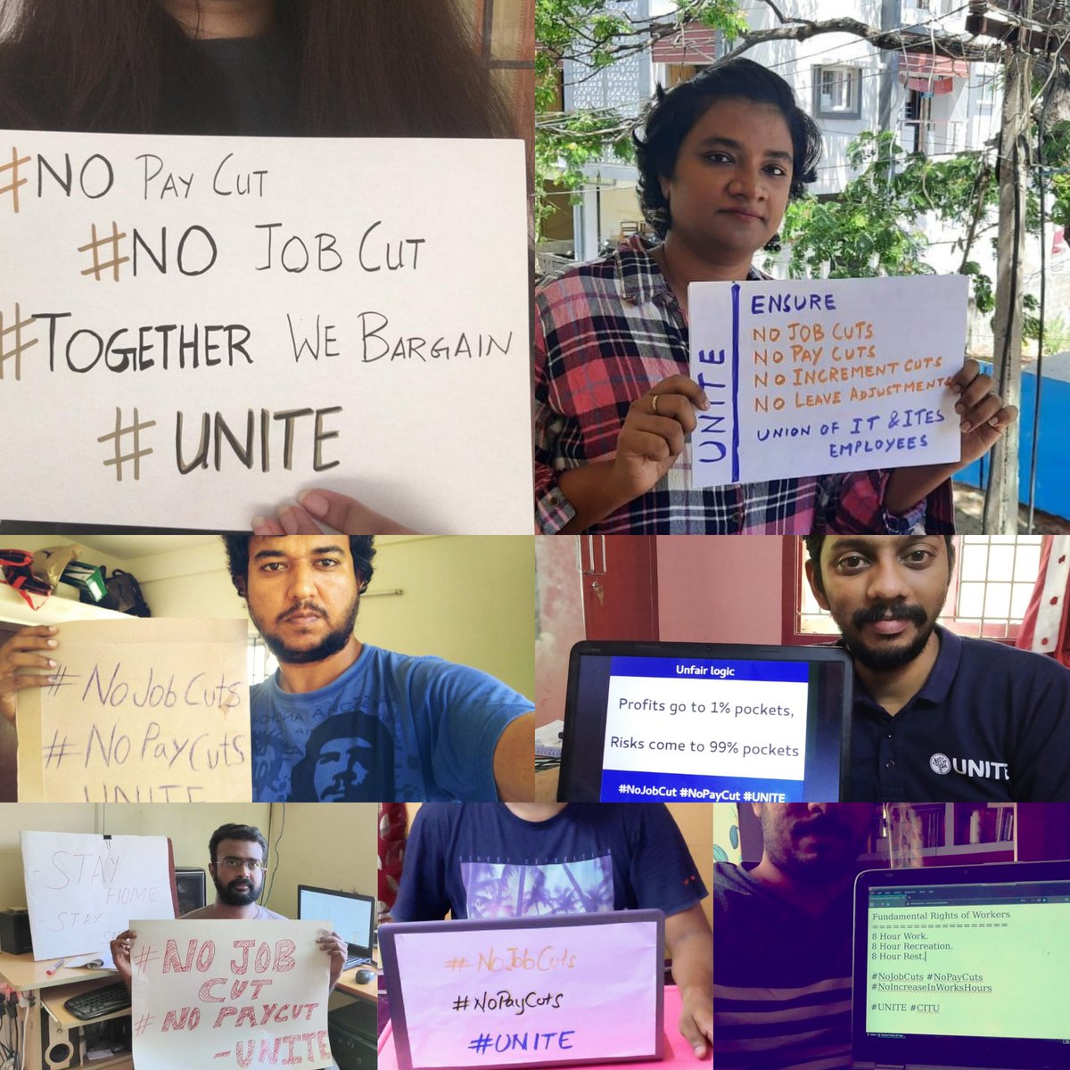 UNITEITORG's tweet photo. A section of response to the organisational call for action against job cuts and pay cuts.
#NoPayCut #NoJobCut #TogetherWeBargain #UNITE https://t.co/8lPFkeBUvJ