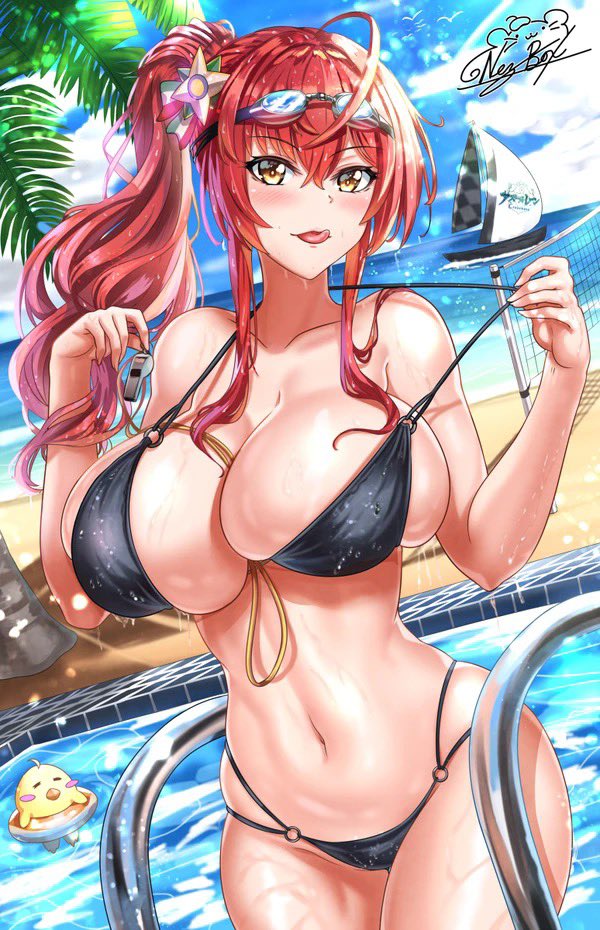 暑い('-`).。oO

 #あったかくなってきたから水着絵貼ろうぜ 