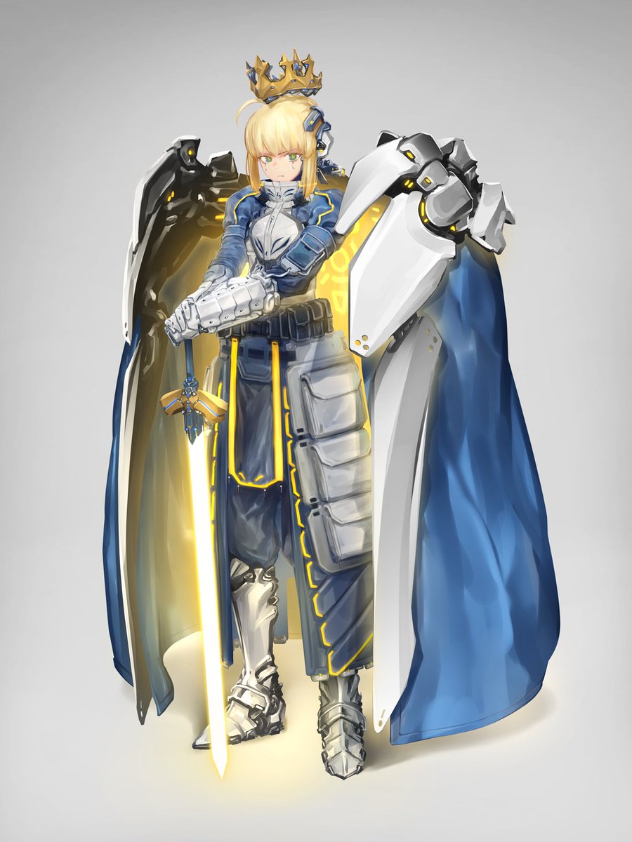 アルトリア・ペンドラゴン 「サイバーパンクなセイバー

#Fate 
#FGO 

https://t.co」|たふーのイラスト