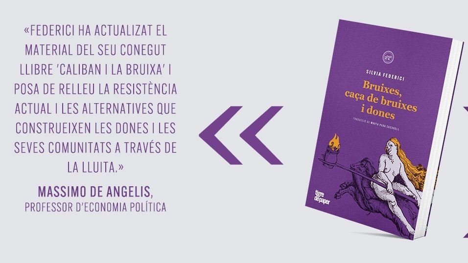 labaulalleida's tweet photo. #DesconfinemElsLlibres #Lleida #ParadaVirtual #SantJordi2010 @AgoraBaula
Us recomanem aquest llibre de @tigredepaper "Bruixes, caça de bruixes i dones" de Silvia Federici
No oblideu citar "La Baula" quan feu la vostra compra a la web de l'editorial https://t.co/tsQyGFwUxt https://t.co/I9KNTc64Vt