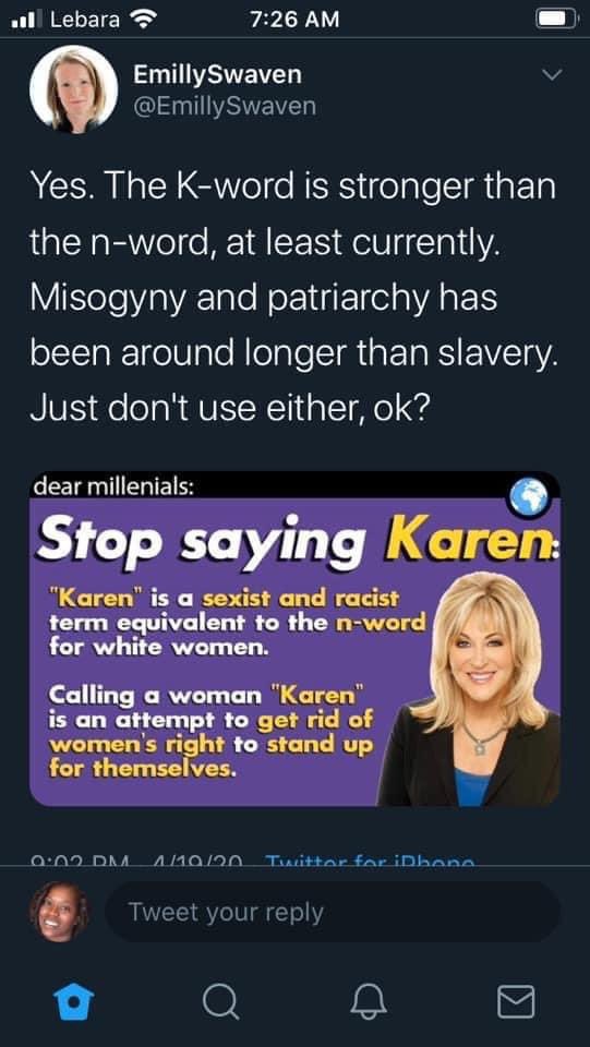 OnStoop's tweet photo. #Karen I have a smooth plan to roast you soon and very soon. https://t.co/UwV252zd7N