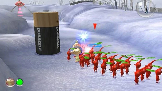 Nintendo First Party (and equally wholesome) game, PIKMIN had this wonderful piece of product placement from Duracell. Weird. Thoughtful. Rare. Hilarious. Also, different by region -  https://tcrf.net/Pikmin_2/Version_Differences