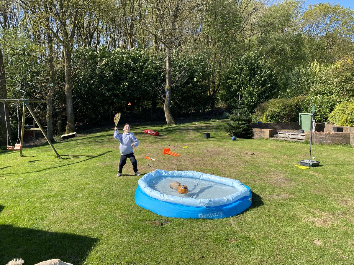 jknott99's tweet photo. @mrpriceclass jacobs enjoying the cricket and speedminton. missing rugby @WiganRufc  and all his pals https://t.co/M7QodLoj8t