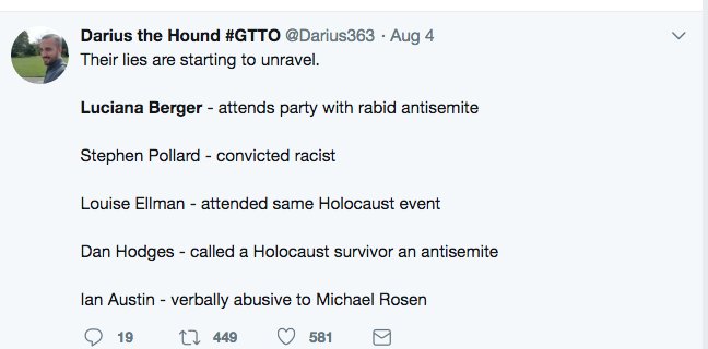 Here are the 4 antisemitic posts from Darius Cooper that formed part of the evidence submitted to  @Meg_HillierMPback in 2018 and for which he has apparently faced no action by the Labour Party.