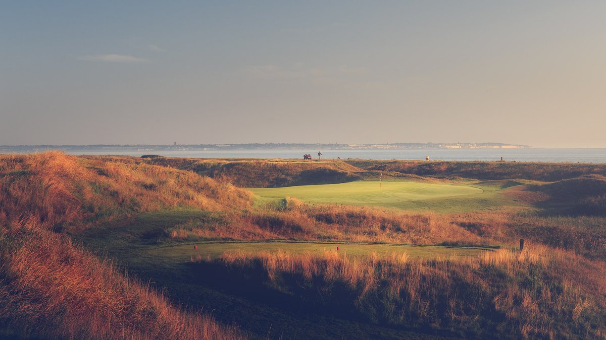 Hole 4: 151 yards. Maybe our favourite <a href="/jasonlivy/">Jason Livy</a> image of <a href="/RCPgolfclub/">Royal Cinque Ports Golf Club</a>. Pick the right club on this upturned saucer green. Par 3s do not need to have bunkers to be tricky with run offs everywhere. Can you name the two employees in this picture?