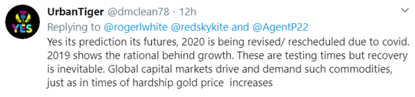 He blithely ignores a simple question of fact I was trying to establish. Somehow gold prices are now relevant (Squirrel alert No. 1).