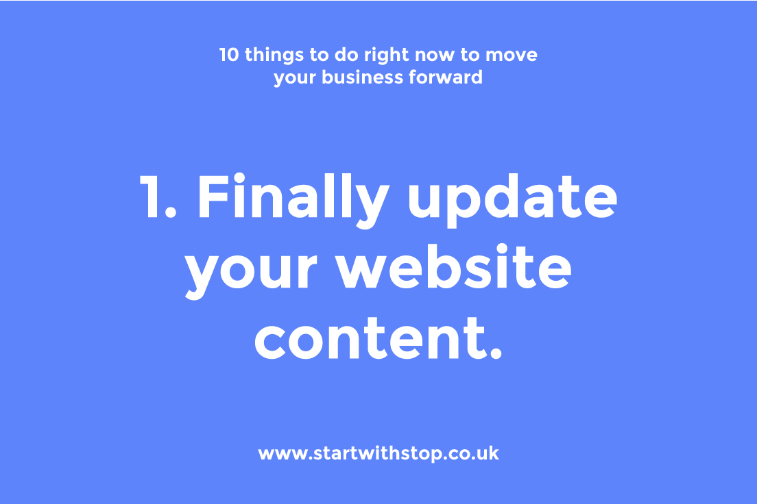 startwithstop's tweet image. Go on, seize the day and take a look at your website and give it a mini self-audit. No matter how great your site might be, there’s always something you can tweak to make it even better. startwithstop.co.uk/ten-things-you…