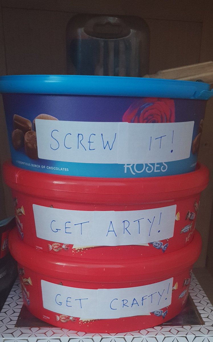 Finally sorted the pens, crafty bits and random DIY bits into labelled containers like a civilised person.

What? What's wrong with it? 😉