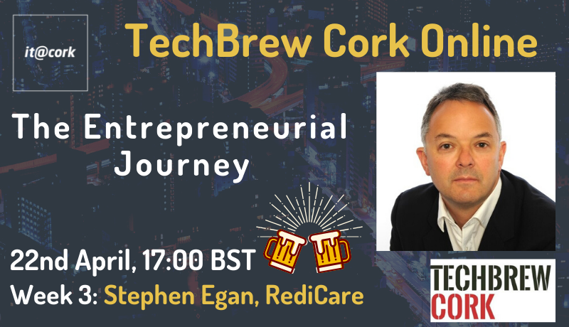 Tech_In_All's tweet photo. Join us at 5pm tomorrow for the last #TechBrew Cork Online series that we will be running in April. We are delighted to announce that Stephen Egan Co-founder and Director of @redicarehealth will be our guest speaker.
Sign up for this #FreeWebinar here: https://t.co/TaJ1HRrBM4 https://t.co/yAUhMlWG4O