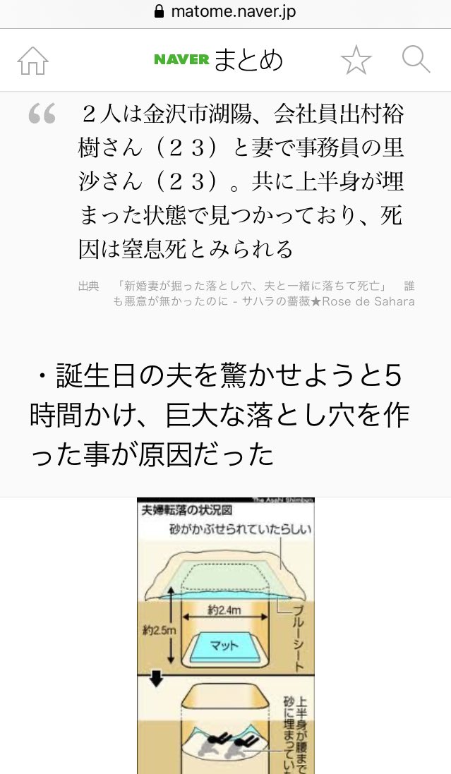 Twitter 上的 じろうwarlander なんだか急に思い出した事件なんだけど 2 5mの落とし穴で人は皆死ぬ これって不謹慎トリビアになりませんか T Co Rfg3lo4tnh Twitter