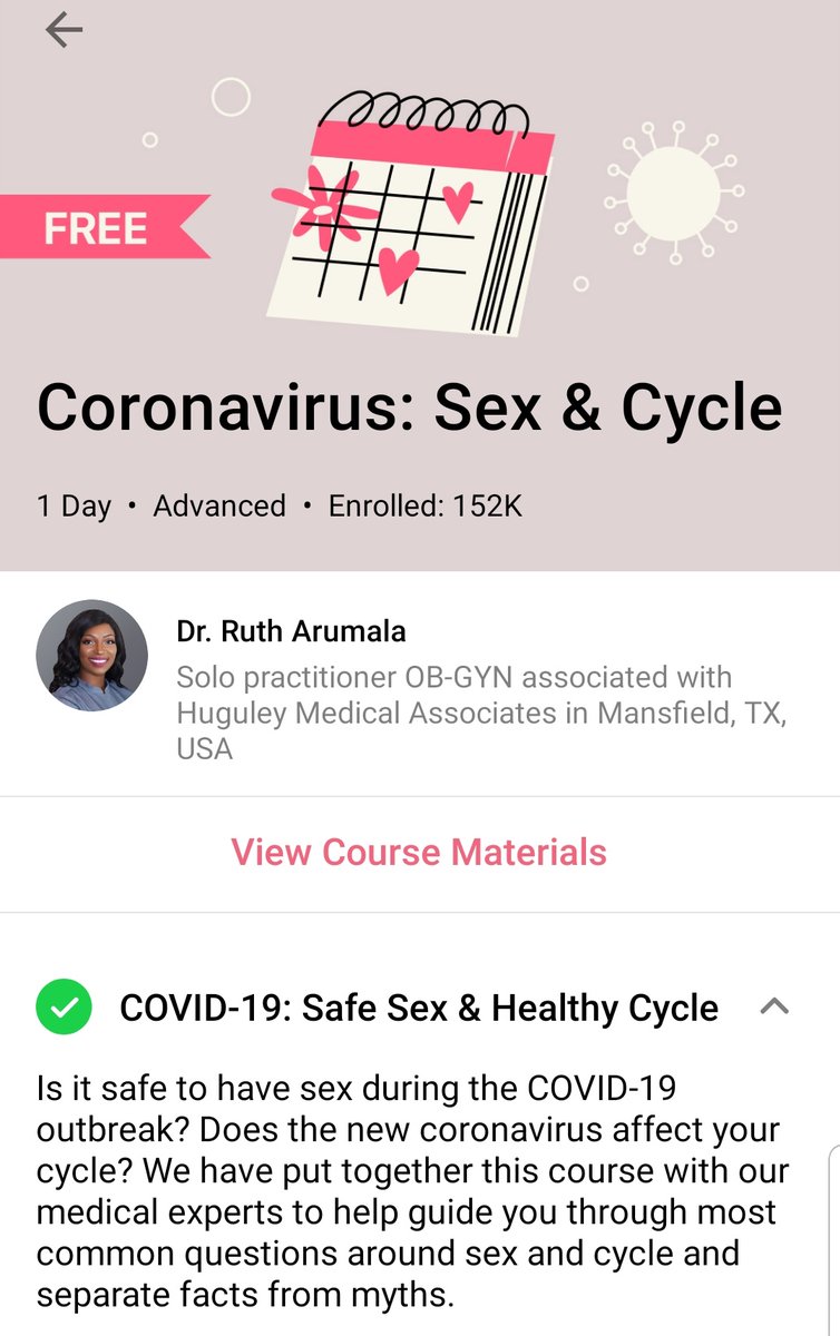 Baru aja dapet free courses dari FLO dengan judul "Coronavirus: sex & cycle".Ku share di sini biar yg ga punya flo bisa baca juga. Tp yang punya, silahkan lgsg baca di aplikasi masing2 yaa.