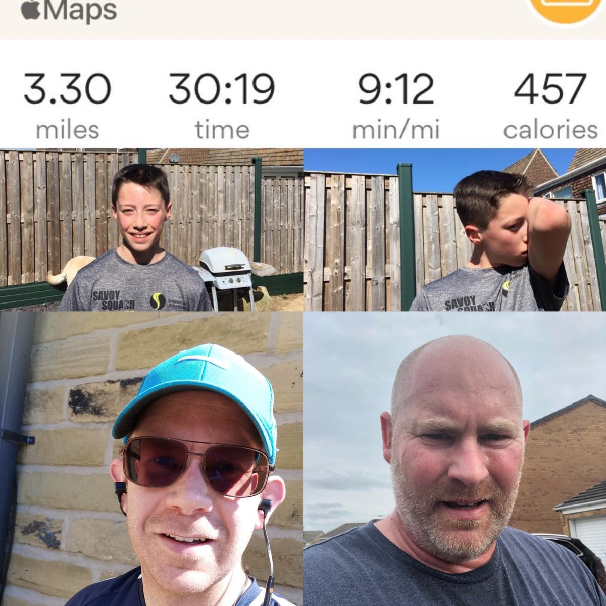 Some more of our team Running 5k for the NHS Run for Heroes #squashking #gingerprince #batman #skelmanthorpe #savoysquash #squash #training #quarantinerunning #5kforheroes #nhs #notbuiltforrunning