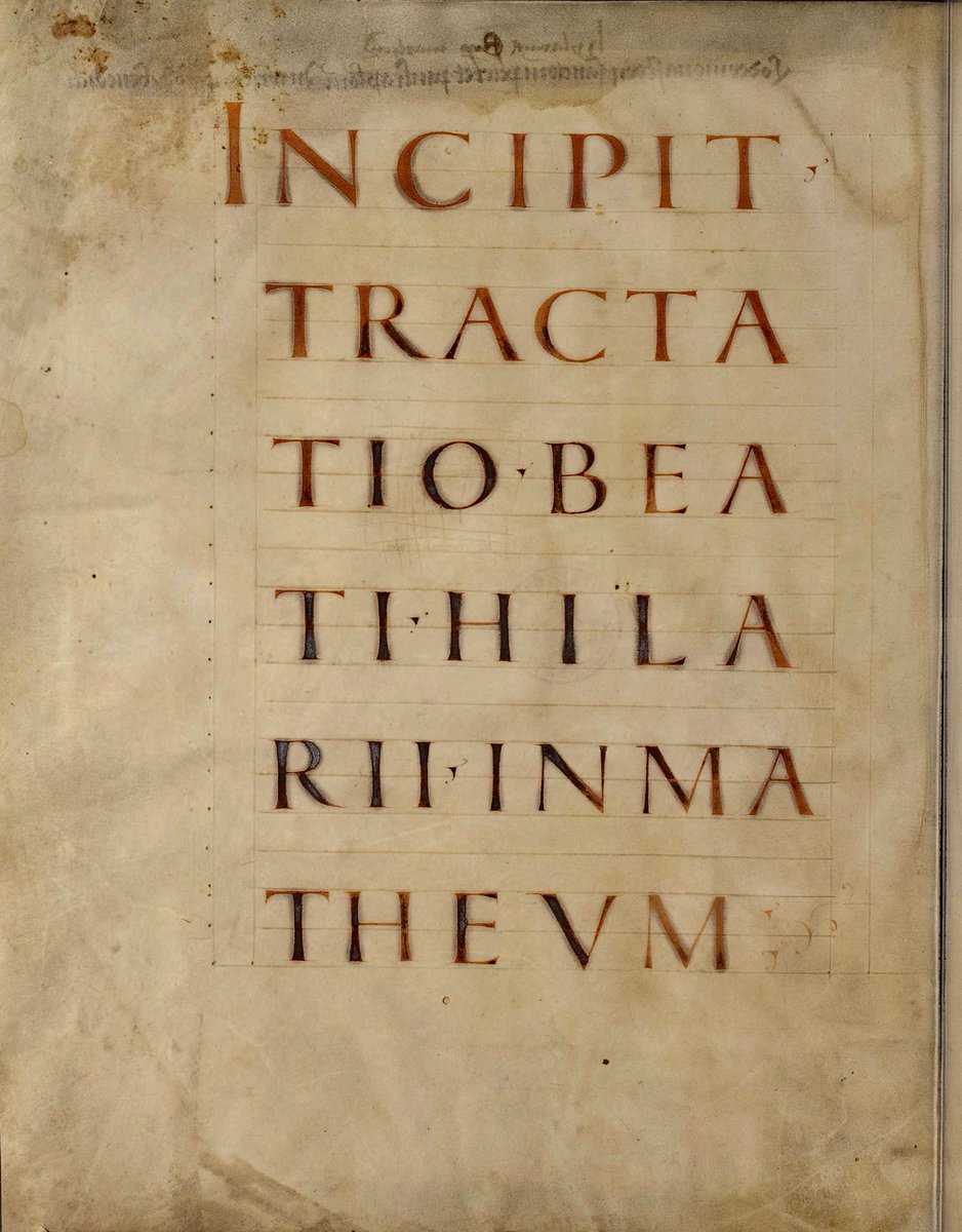 It's the end of the 9th century and the monks at Wissembourg abbey (today in Alsace, France) start to keep track who borrowed books from them. They do it on the last folios of a beautiful copy of Hilary of Poitiers' commentary on Matthew's Gospel, now HAB Cod. Guelf. 35 Weiss. 2/