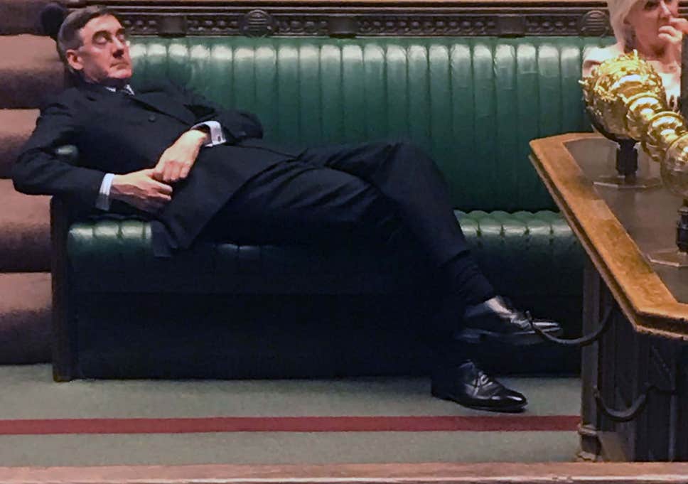 haveigotnews's tweet photo. As Parliament returns to the Commons with social-distancing restrictions in force, one man decides to take full advantage of his allocated 2 metres. https://t.co/b97q8CNZ85