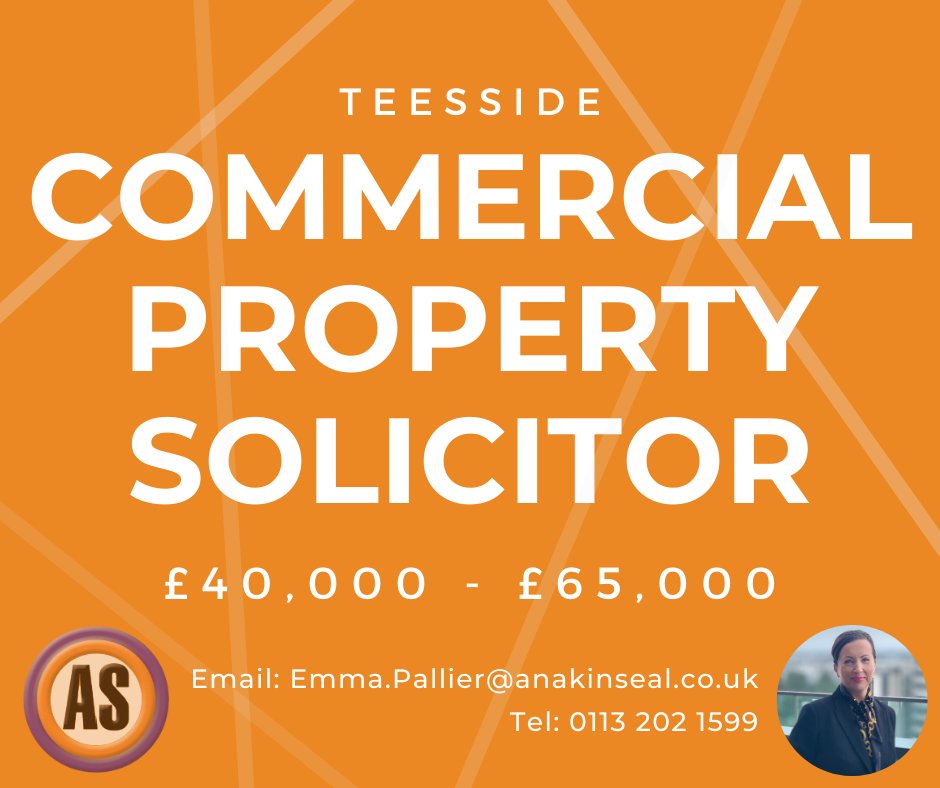 AnakinSeal's tweet photo. Recruiting for a Commercial Property Solicitor in Teesside. Please contact Emma Pallier for further information. https://t.co/EQd2wkThr3

#commericalproperty #recruitment #legalrecruitment #AnakinSeal https://t.co/OG2KH2ryZN