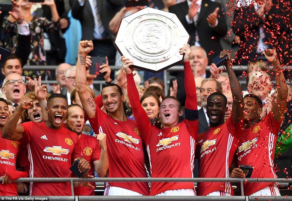 7. August 2016: Manchester United - Leicester 2-1, Community Shield final Jose Mourinho starting off his reign the same way as David Moyes by winning the Community Shield