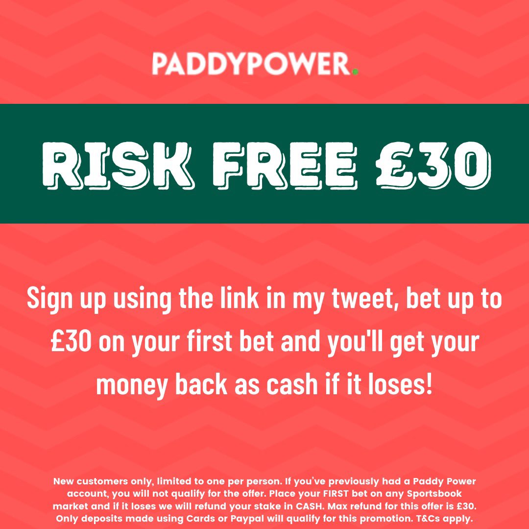 ⁉️ Getting involved? Here is how.

All my bets will be on Paddy Power so create an account and you’ll get a £30 risk free bet HERE ➡️ bit.ly/PaddyP30FREE

📺 You can watch all the games live on Paddy Power too.

18+, T&amp;Cs Apply.