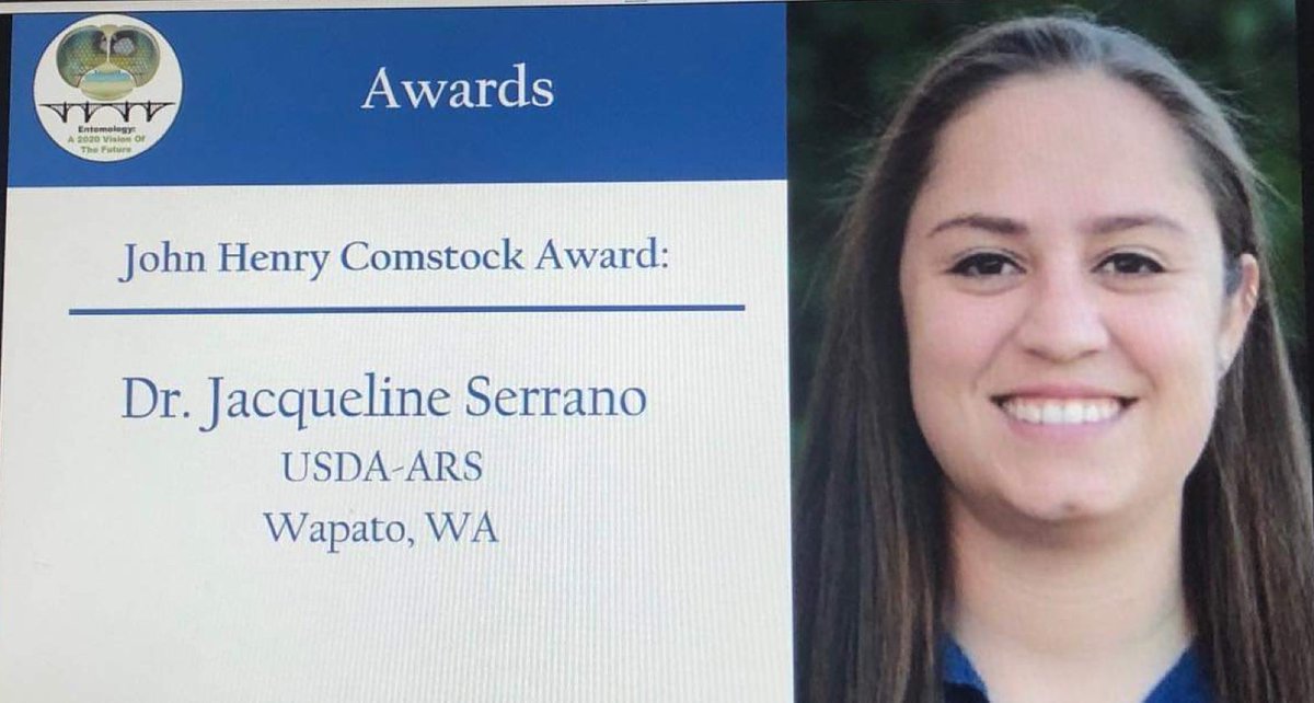 UCRentomology's tweet photo. Congratulations to UCR PhD alum Dr. @Jac__Serrano for receiving the John Henry Comstock Award at this year's (virtual) @esa_pac #pbesa meeting! https://t.co/kWQrsTBlO6