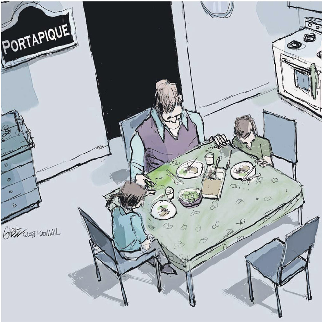 This cartoon in this morning's #Globeandmail is Brian Gable drawing at his very best. Being in the business, I tend to look at cartoons rather clinically. However, this one actually brought a tear to my eye. Well done, Brian.