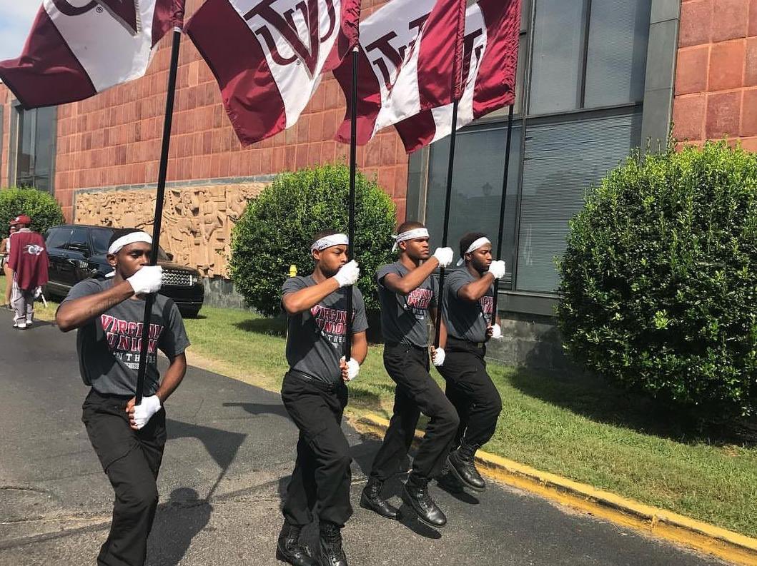 VSU_Explosion's tweet photo. #CIAA Band Love 🧡💙
#VSUTX would like to send love to other bands during these challenging times. 
Shoutout to our neighbors @VAUnion1865 Ambassadors of Sound Marching Band! The AOS is truly like family to us! ✊🏽
Keep up the great work Panthers! 
#VUU #VSU #CIAAUnity #HBCULove https://t.co/WhetVWCa4e