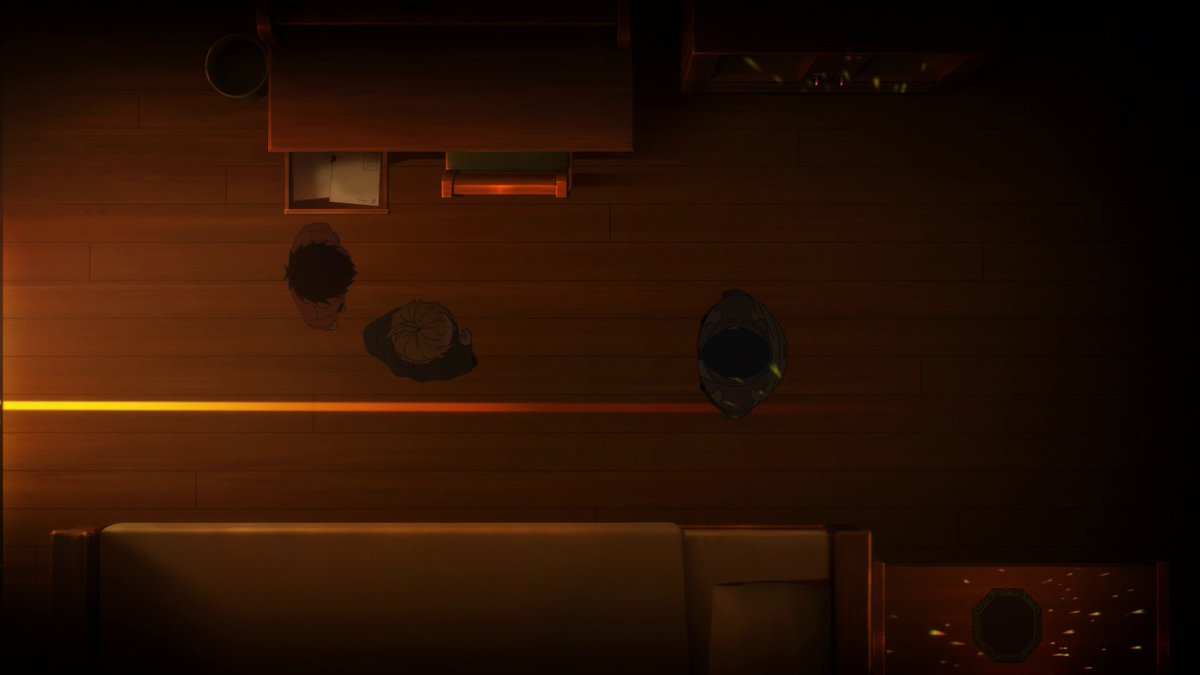 Karim's room is just as visually inspired. Using that candle to reflect little shards of light around the room is a huge brain move. No idea how they come up with this stuff but I love it.