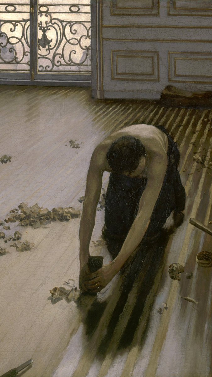 Gustave Caillebotte1 — Young Man at his Window 2 — Paris Street; Rainy Day 3 — The Floor Scrapers 4 — Vue de Toits (Effet de Neige)
