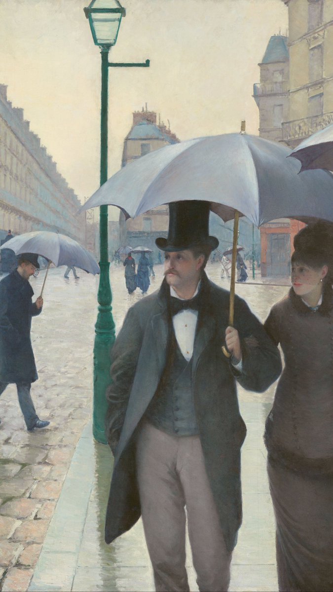 Gustave Caillebotte1 — Young Man at his Window 2 — Paris Street; Rainy Day 3 — The Floor Scrapers 4 — Vue de Toits (Effet de Neige)