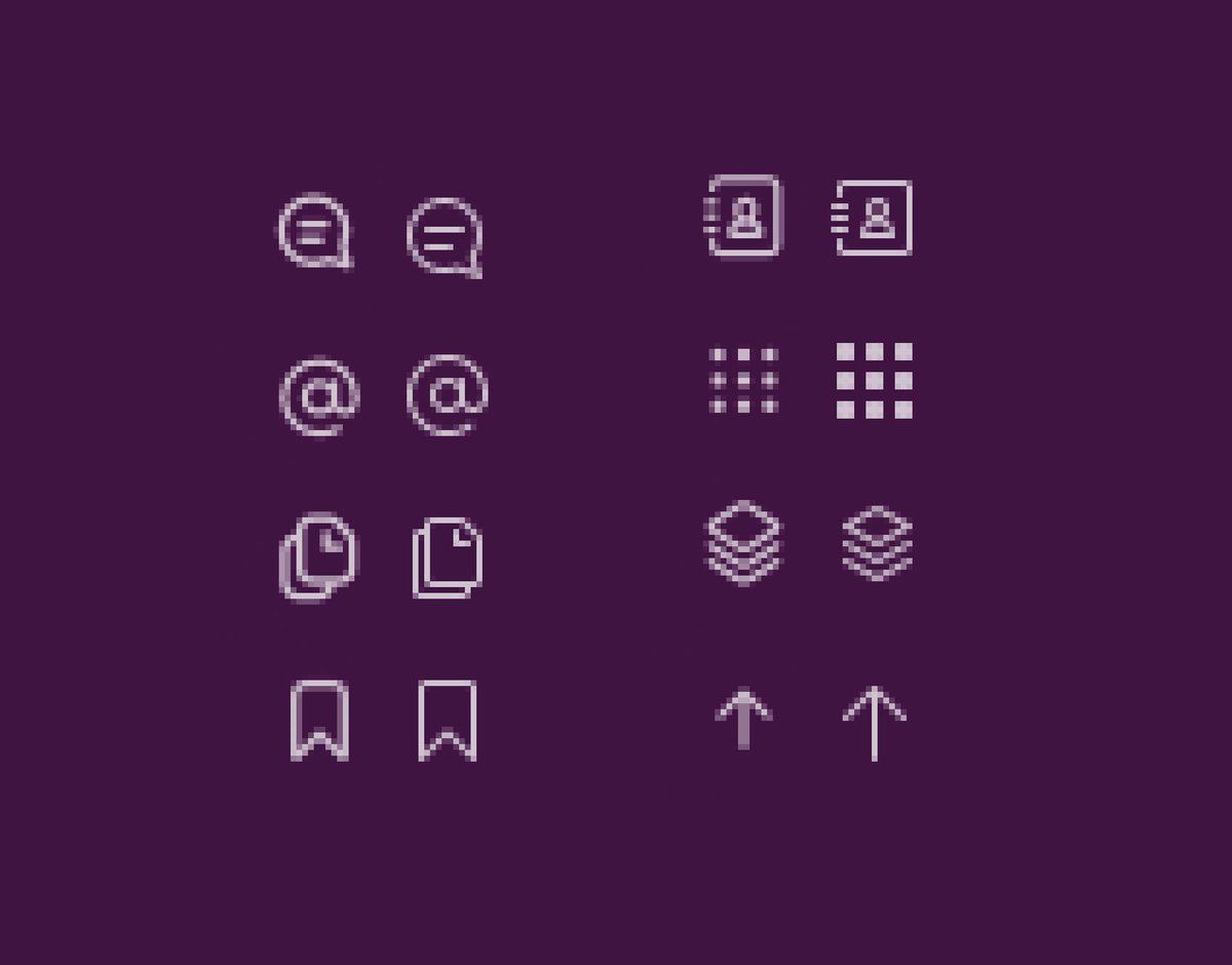 desandro's tweet photo. Align icons vectors to the pixel grid - even in a retina-screen world. No fuzzy pixels. Here's what Slack could look like https://t.co/sCxzH23zIb