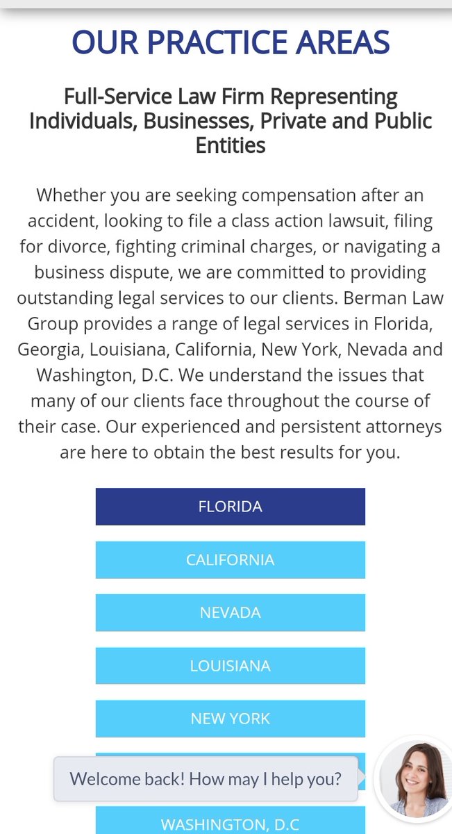 BLG is a boutoque local firm with a focus on personal injury litigation. A typical "ambulance chaser" set up. Their founder Russell Berman is not recognized by any industry publications like Legal 500 or Chambers etc  http://bermanlawgroup.com 