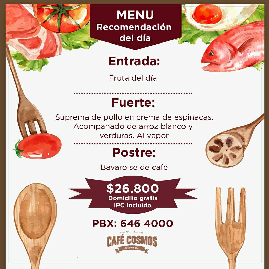 Menú para el día de hoy. Pide ya tu domicilio.
#domiciliosbogota #gastronomia #QuedateEnCasa #domicilios