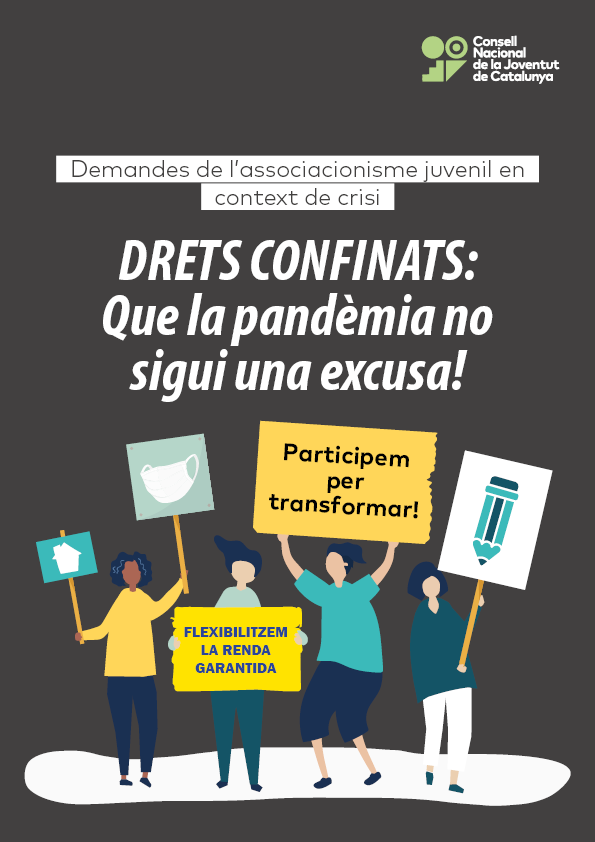 cnjcat_'s tweet photo. 🔴 COMUNICAT: #DretsConfinats: Que la pandèmia no sigui una excusa!
➡️ Les conseqüències de la crisi del #Covid_19 vulneren els nostres drets
➡️ Exigim mesures en l'àmbit de l'ocupació, l'educació i l'habitatge
➡️ Blindem l'associacionisme juvenil
https://t.co/7RcufawRv5 https://t.co/ZtztcEO9A7