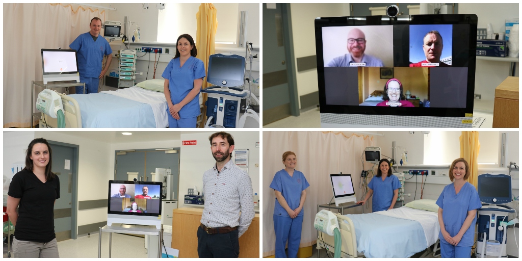We’re up and running with ICU FamilyLink in #UHG. Using this secure video call system, families can see and speak to their loved ones in the ICU. Well done to the ICU and Clinical Engineering teams in #UHG, @nuigalway &amp; tech collaborators Cisco and IBM.▶️bit.ly/2KpaJS8