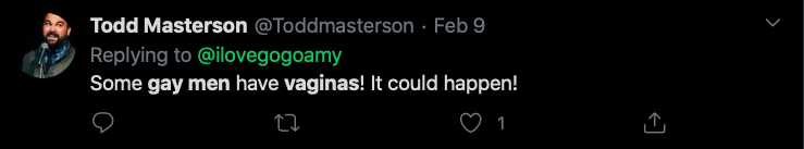 This tweet details the homophobia from Trans Activist who insist that Lesbian's like penis, and gay men vagina.After the initial post that will be done over a few days, I will update with new examples weekly. Feel free to link to it as needed.  #cottonceiling  #boxerceiling