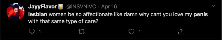 This tweet details the homophobia from Trans Activist who insist that Lesbian's like penis, and gay men vagina.After the initial post that will be done over a few days, I will update with new examples weekly. Feel free to link to it as needed.  #cottonceiling  #boxerceiling