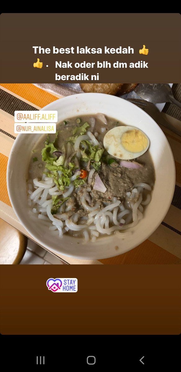 AliffDolce's tweet photo. Guys ayah saya dgn adik saya ade jual laksa kedah original area ampang..1 laksa rm5.. ampang free delivery.... rt untuk rezeki family saya https://t.co/drXRuWuRRZ