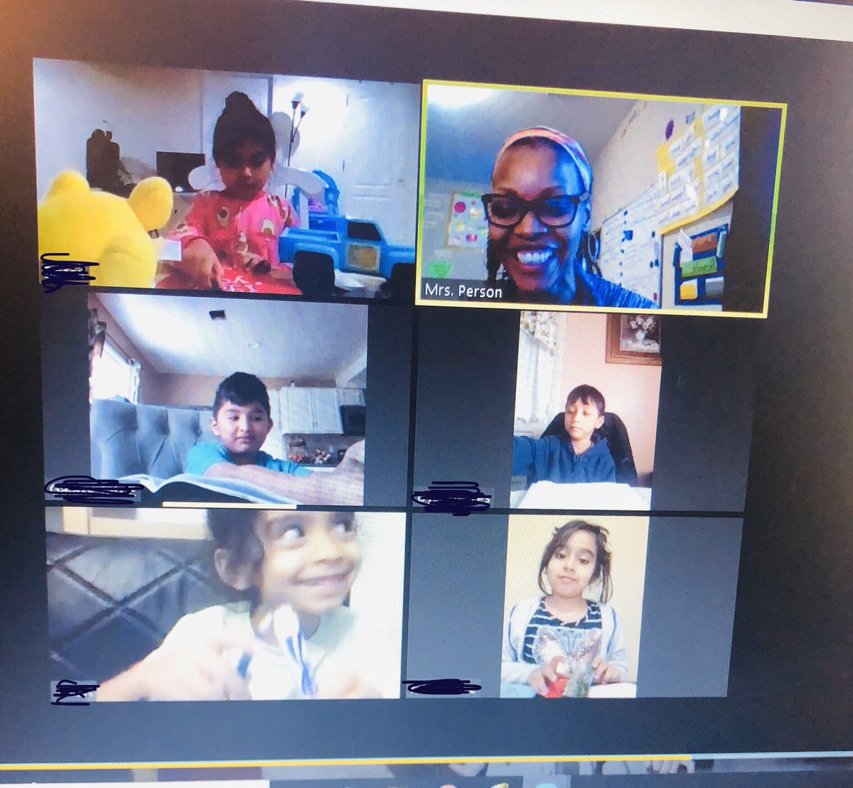 person_teach's tweet photo. 🗣Screaming I ❤️ my KIDS❣️Today was phenomenal during math session! 🌈The kids were engaged and thinking outside the box...from counting, positional words, word problems to a Shape Hunt🟣🔺🔷◾️💚⭐️ @DumfriesES #Kinderstars #Room508 #mathrocks #Determineddragons #grabahandful https://t.co/ZBec7BLDOL