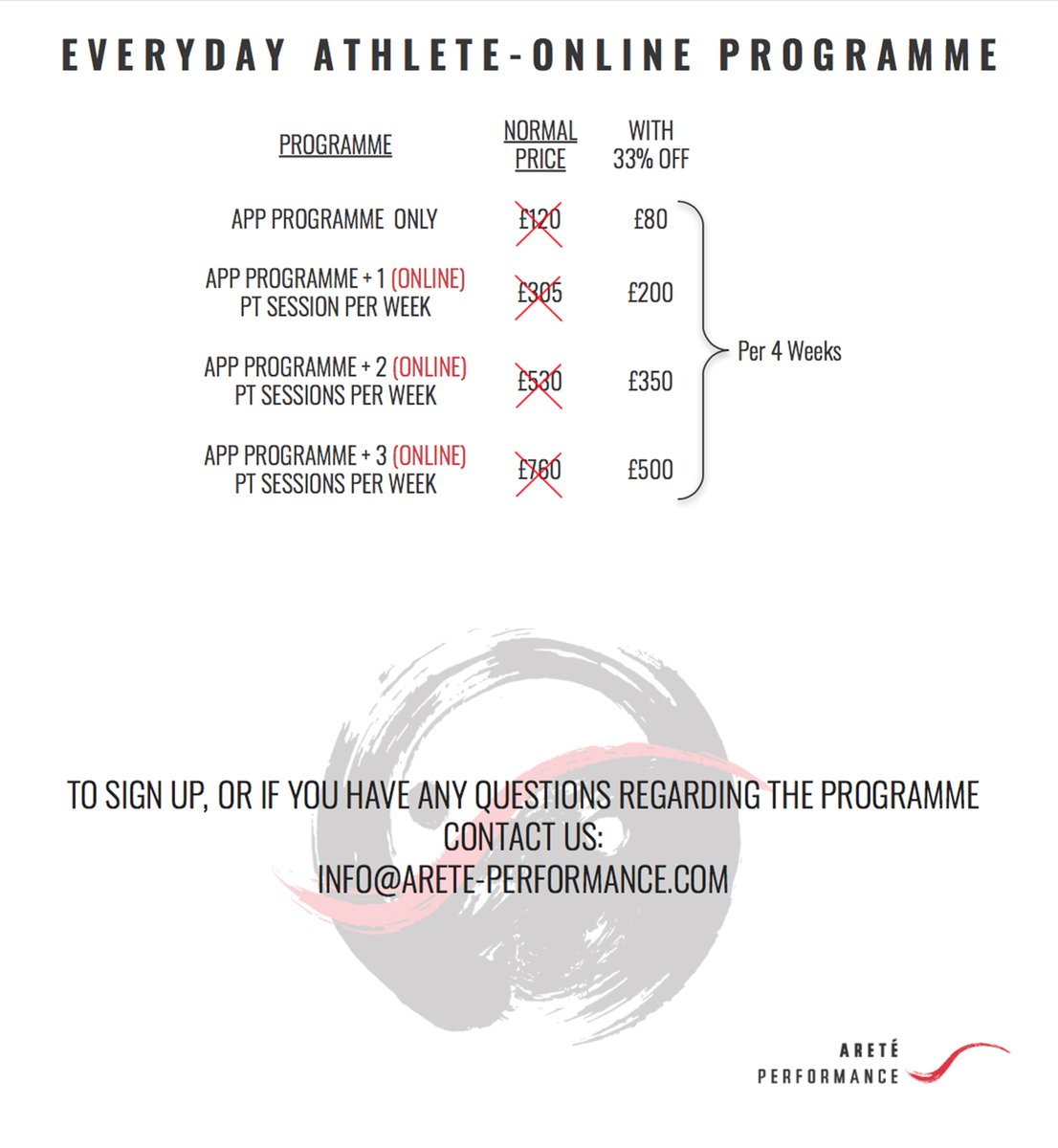 AretePerform_HQ's tweet photo. EVERYDAY #ATHLETE - #OnlineProgrammeโฃ โขโฃ These are for anyone who wants guidance towards achieving any physical goal - #BuildMuscle, #LoseFat, #ImproveStrength, fitness, #speed or power, recover from #injury, protect against injury, or improve physical ability for a #sport. โฃ https://t.co/EuGVQTk0rt