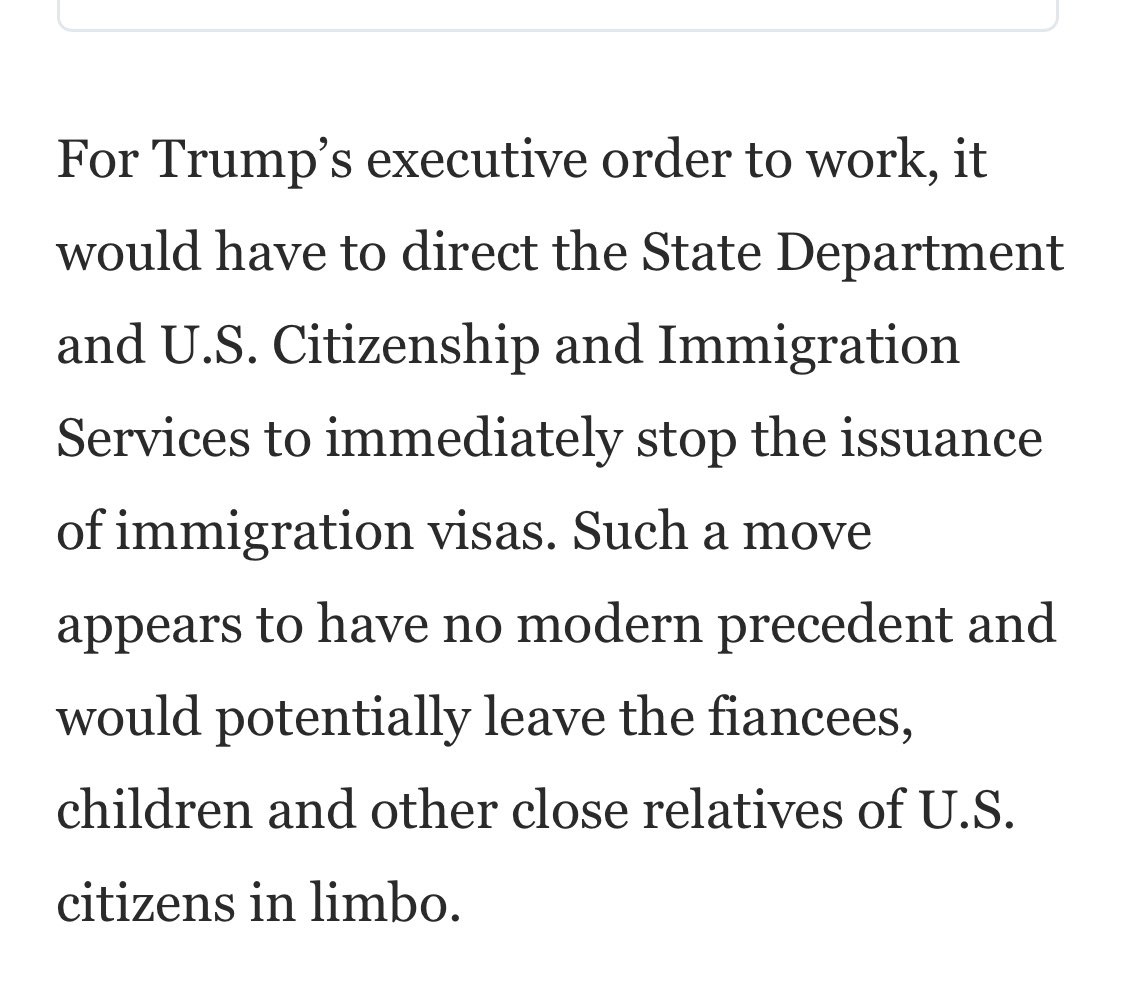 The problem seems to be that no one understands what he means or who’s exempt or if they’re still going to issue visas or greencards. I’m tired. I know people are suffering more right now. We have our health. I just want to come home and start my family.  https://www.washingtonpost.com/immigration/coronavirus-trump-immigration/2020/04/21/a2a465aa-837a-11ea-9728-c74380d9d410_story.html