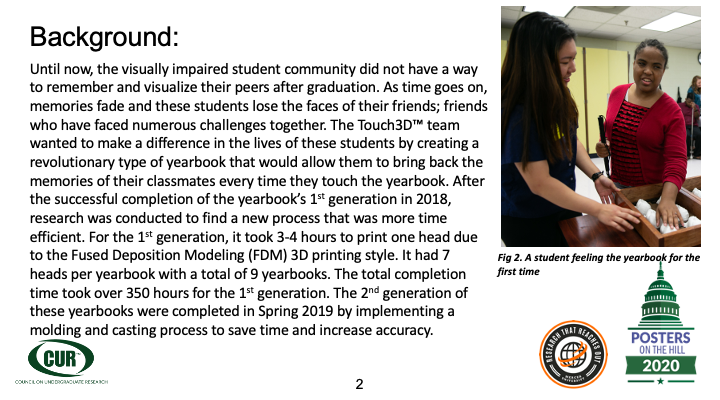 jteng_hk's tweet photo. Touch3D team @MercerYou used advanced 3D tech to make world’s first 3D yearbook of its kind which allows visually impaired students to visualize their peers through the sense of touch @CURinACTION #POH2020 #POHGoesVirtual @wjdtjdud6 @SenDavidPerdue @SenatorLoeffler @SanfordBishop https://t.co/zKlX8RolUI
