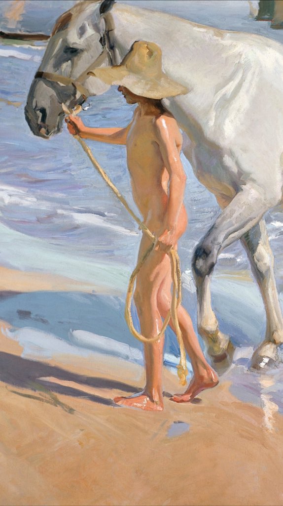 Joaquín Sorolla y Bastida 1 — The Horse’s Bath 2 — Beached Boats 3 — The Pink Robe 4 — Woman Walking on the Beach